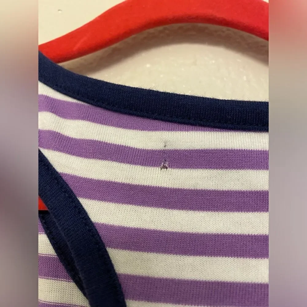 Gap lavender purple stripe hi low long Maxi racer back  summer dress XL /12
